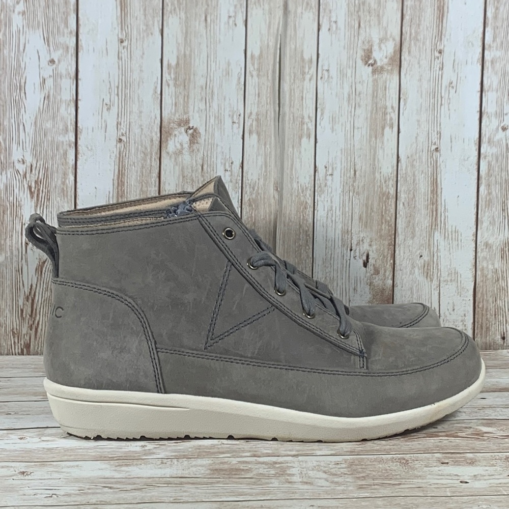 Vionic Magnolia Shawna High Top Slate Grey Lace Up Fashion Boots Women's Size 8
